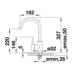 Vòi rửa bát Blanco Mida Chrome