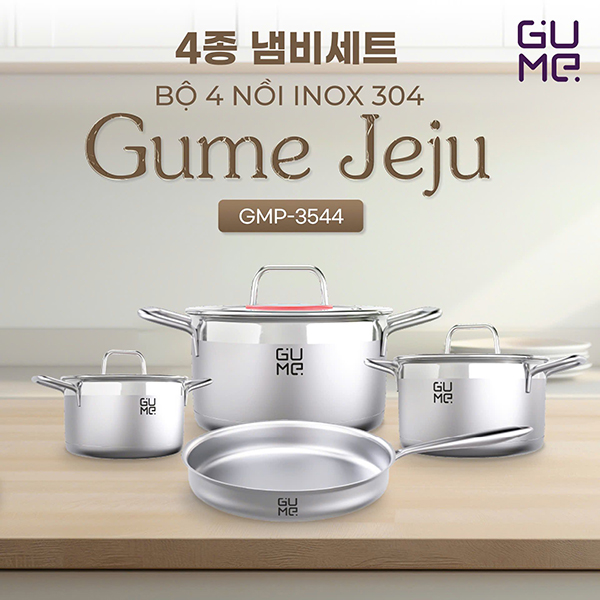 Bộ nồi inox 304 Jeju GUME GMP-3544