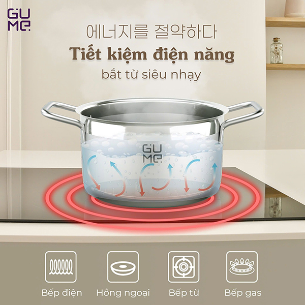 Bộ nồi inox 304 Jeju GUME GMP-3544