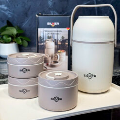 Cặp lồng cơm 3 ngăn Silver Lunch Box Germany