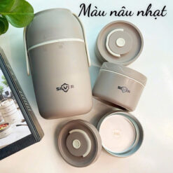 Cặp lồng cơm 3 ngăn Silver Lunch Box Germany