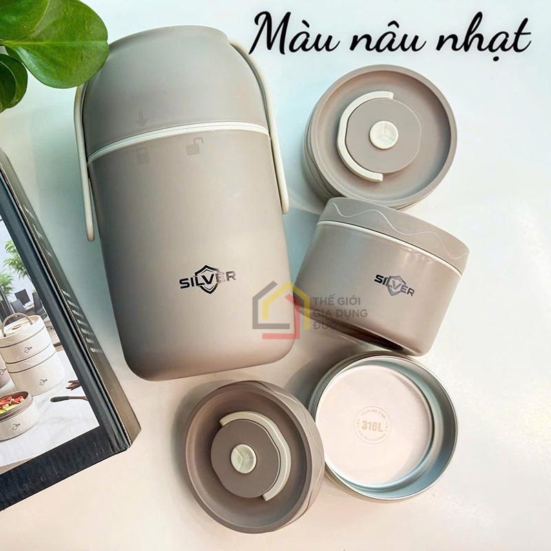 cap-long-com-3-ngan-silver-lunch-box-germany (2) Cặp lồng cơm 3 ngăn Silver Lunch Box Germany
