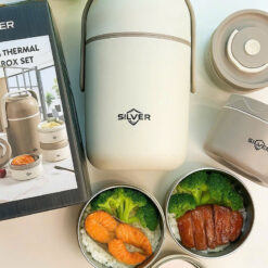Cặp lồng cơm 3 ngăn Silver Lunch Box Germany