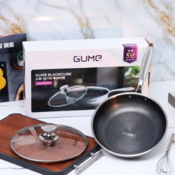Chảo inox 18/10 Blackcube Gume GM1328N size 28cm