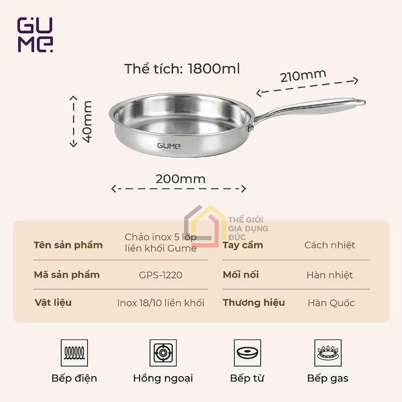 chao-inox-nguyen-khoi-gume-18-10-gps (10) Chảo Inox nguyên khối Gume 18/10 GPS