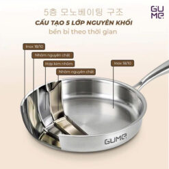 Chảo Inox nguyên khối Gume 18/10 GPS