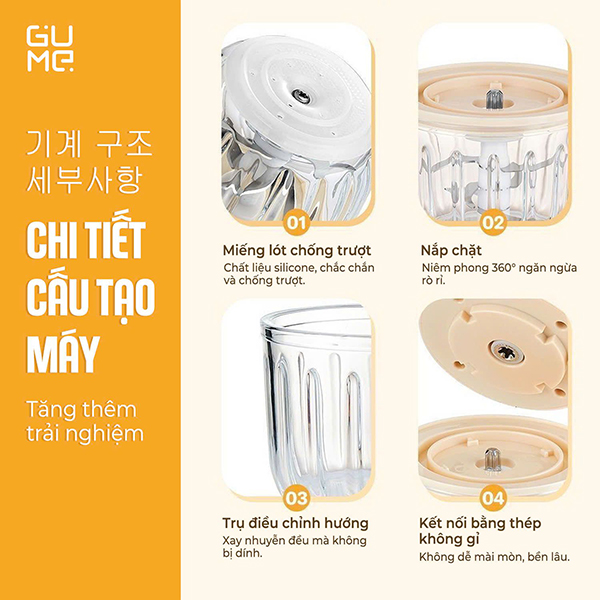 Máy xay ăn dặm, xay tỏi ớt GUME GM-2212