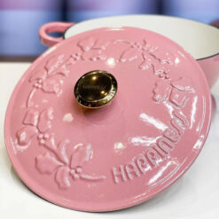 Nồi chảo gang Happiness 23cm dây hoa - phiên bản Limited