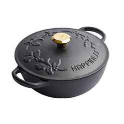 Nồi chảo gang Happiness 23cm dây hoa - phiên bản Limited
