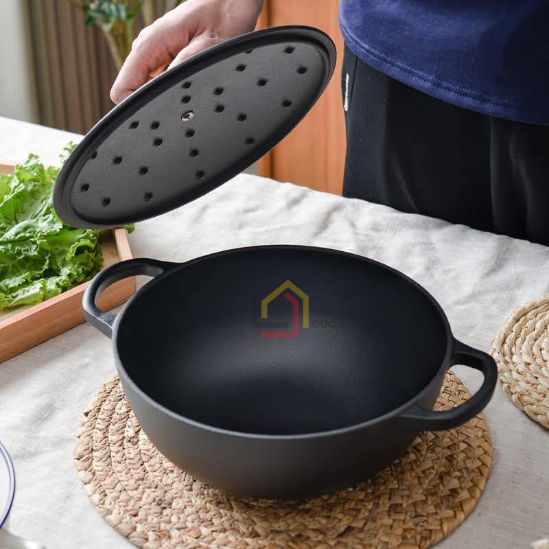 noi-chao-gang-happiness-23cm-day-hoa-phien-ban-limited (3) Nồi chảo gang Happiness 23cm dây hoa - phiên bản Limited