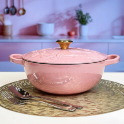 Nồi chảo gang Happiness 23cm dây hoa - phiên bản Limited