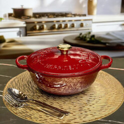 Nồi chảo gang Happiness 23cm dây hoa - phiên bản Limited