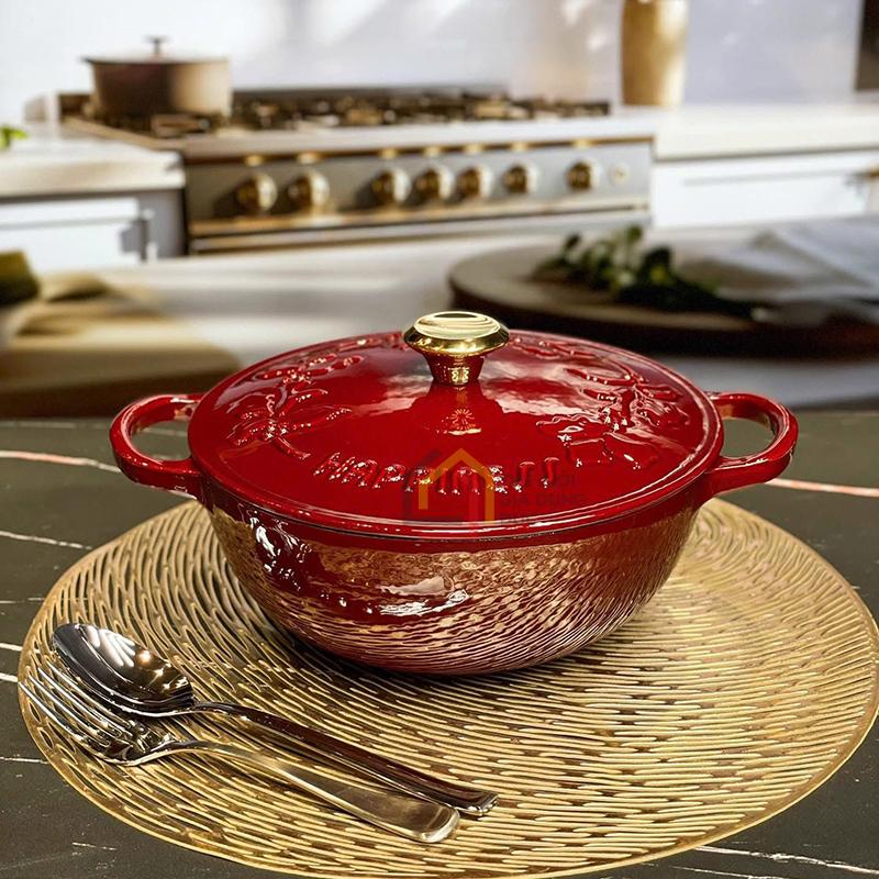 noi-chao-gang-happiness-23cm-day-hoa-phien-ban-limited (6) Nồi chảo gang Happiness 23cm dây hoa - phiên bản Limited