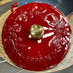 Nồi chảo gang Happiness 23cm dây hoa - phiên bản Limited