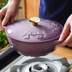 Nồi chảo gang Happiness 23cm dây hoa - phiên bản Limited