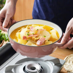 Nồi chảo gang Happiness 23cm dây hoa - phiên bản Limited