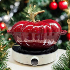 Nồi gang cà chua phủ men gốm 26cm