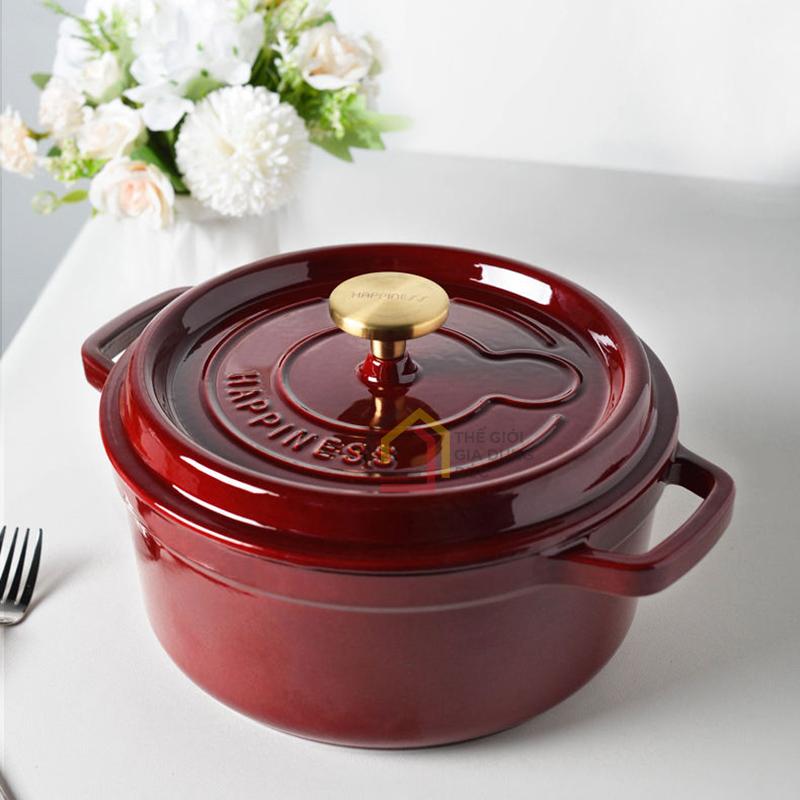 noi-gang-happiness-24cm-limited (5) Nồi gang Happiness 24cm Limited