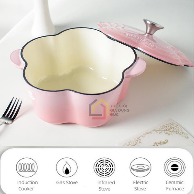 noi-gang-hoa-happiness-20cm-26l2 Nồi gang hoa Happiness 20cm 2,6L