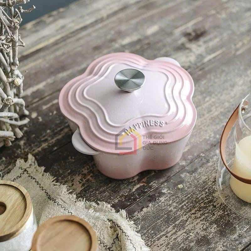 noi-gang-hoa-happiness-20cm-26l9 Nồi gang hoa Happiness 20cm 2,6L