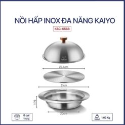 Nồi lẩu, hấp đa năng Kaiyo 3 chi tiết