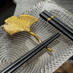 Set 6 đôi đũa KELLER@ + 6 gác đũa lá ngân hạnh