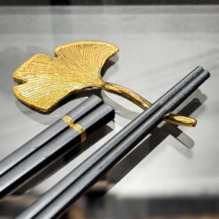 Set 6 đôi đũa KELLER@ + 6 gác đũa lá ngân hạnh