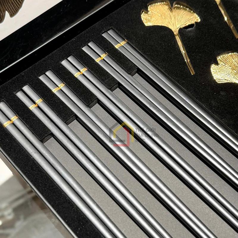 set-6-doi-dua-keller-6-gac-dua-la-ngan-hanh6 Set 6 đôi đũa KELLER@ + 6 gác đũa lá ngân hạnh