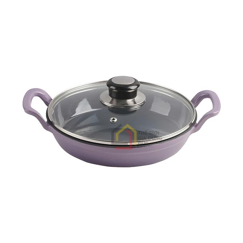 chao-gang-2-quai-kem-nap-kinh-happiness-20cm (3) Chảo gang 2 quai kèm nắp kính Happiness 20cm