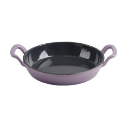 Chảo gang 2 quai kèm nắp kính Happiness 20cm