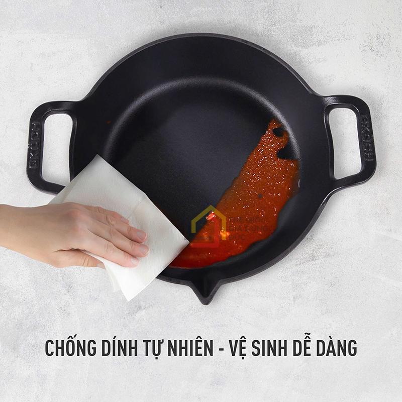 chao-gang-mo-qua-gkoch-24cm (1) Chảo gang mỏ quạ GKÖCH 24cm nắp kính