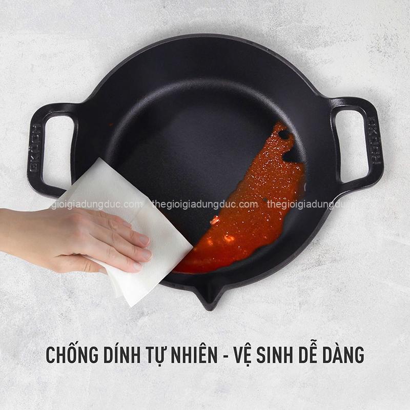 chao-gang-mo-qua-gkoch-24cm (1) Chảo gang mỏ quạ GKÖCH 24cm nắp kính