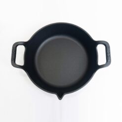 Chảo gang mỏ quạ GKÖCH 24cm nắp kính