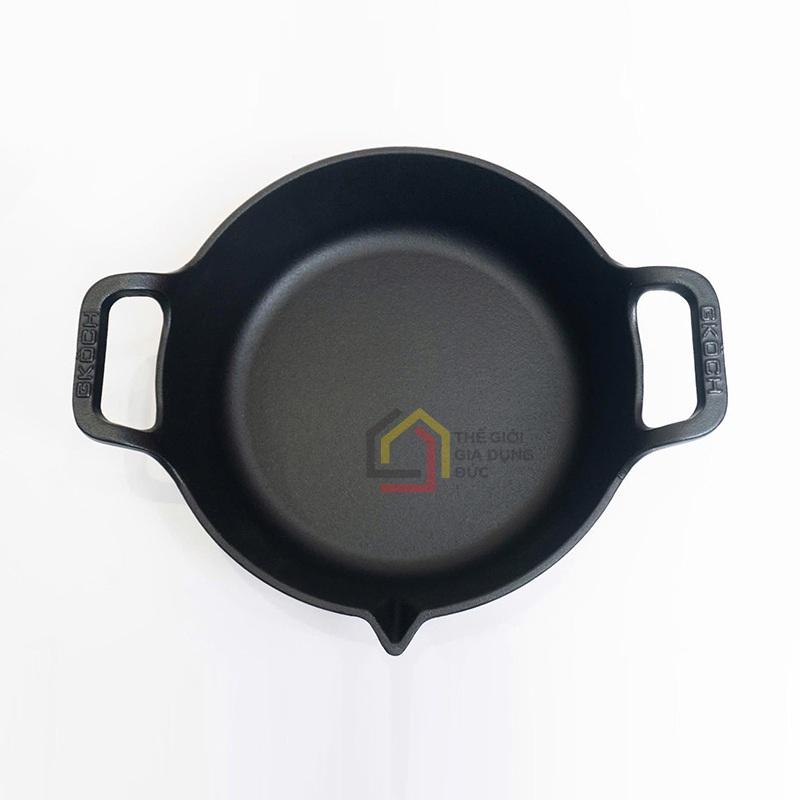 chao-gang-mo-qua-gkoch-24cm (3) Chảo gang mỏ quạ GKÖCH 24cm nắp kính