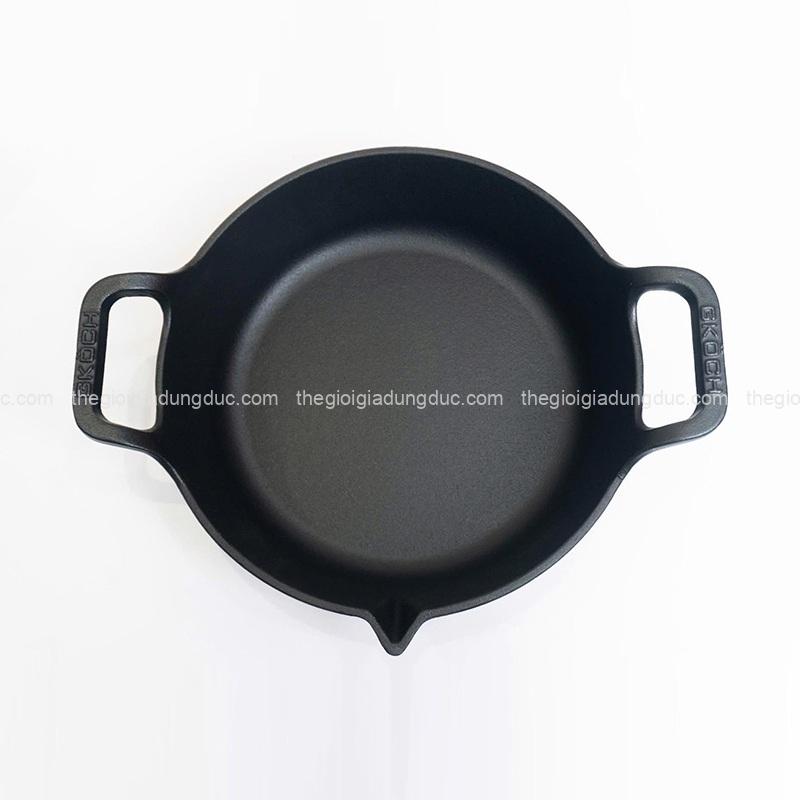 chao-gang-mo-qua-gkoch-24cm (3) Chảo gang mỏ quạ GKÖCH 24cm nắp kính