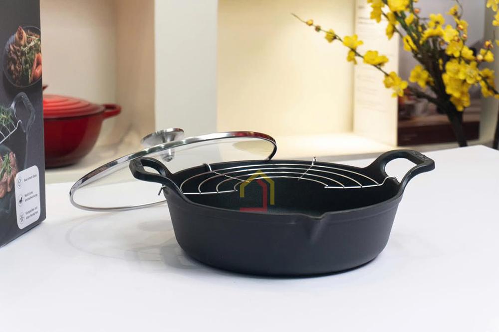 Chảo gang mỏ quạ GKÖCH 24cm cao cấp giữ nhiệt vượt trội