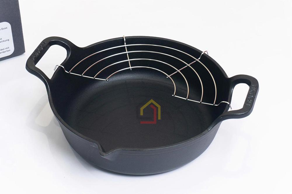 Chảo gang mỏ quạ GKÖCH 24cm cao cấp giữ nhiệt vượt trội
