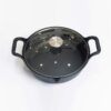 Chảo gang mỏ quạ GKÖCH 24cm nắp kính