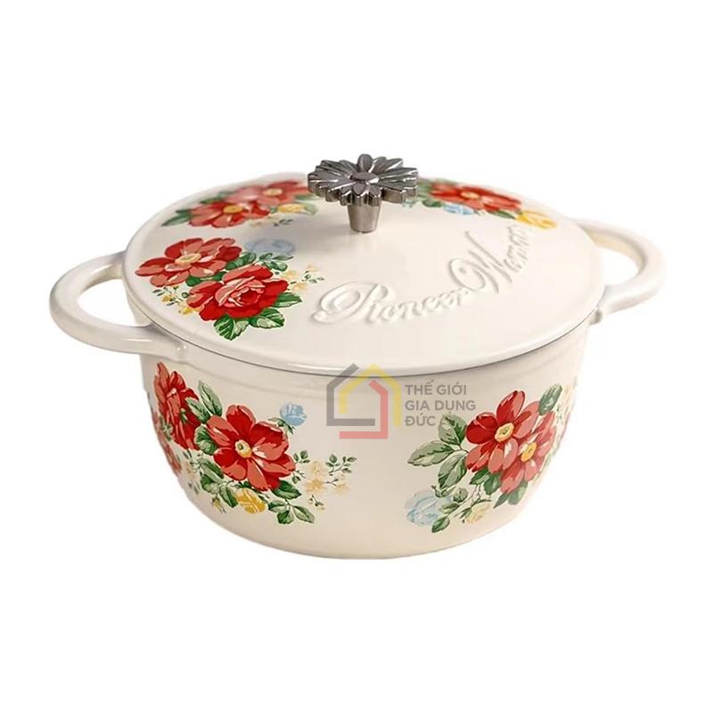 noi-gang-canh-hoa-the-pioneer-woman-size-25cm (3) Nồi gang cánh hoa The Pioneer Woman size 25cm