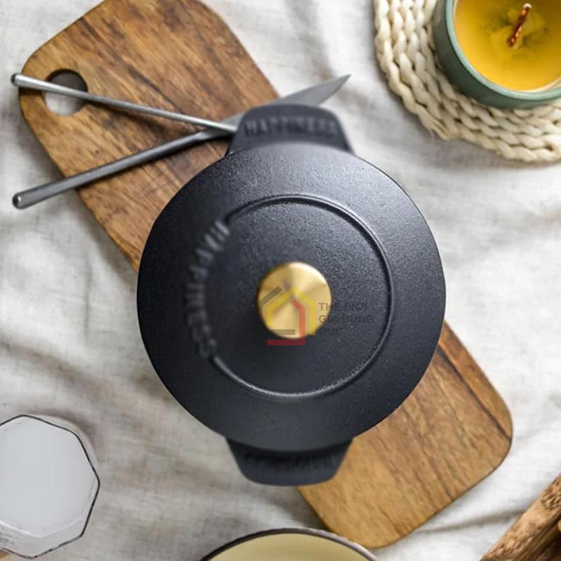 noi-gang-tho-nguyen-khoi-chong-dinh-happiness-16cm (2) Nồi gang thô nguyên khối chống dính Happiness 16cm