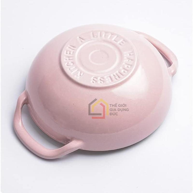 noi-gang-wok-happiness-21cm-sugar-pink (6) Nồi gang Wok Happiness 21cm - Sugar Pink