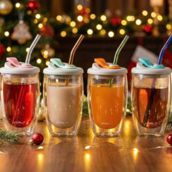 Set 4 cốc thủy tinh 2 lớp cách nhiệt VIOLA Bodium