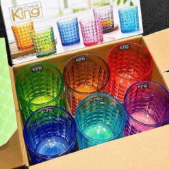 Set 6 cốc pha lê cầu vồng King Crystal Diamond