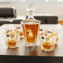 Set bình rượu pha lê Tiệp Khắc Bohemia Neptune