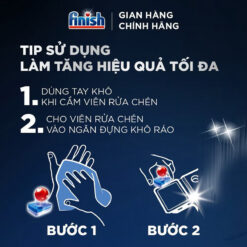 Viên rửa bát Finish Power Essential All In One hương chanh 100V - 6 chức năng