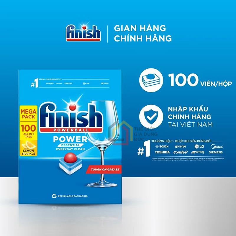 vien-rua-bat-finish-power-essential-all-in-one-huong-chanh-100v3 Viên rửa bát Finish Power Essential All In One hương chanh 100V - 6 chức năng