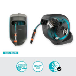 Vòi tưới cây treo tường dây cuốn tự động Gardena 15m