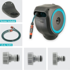 Vòi tưới cây treo tường dây cuốn tự động Gardena 15m