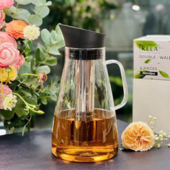 Bình nước thủy tinh kèm lõi lọc trà Kela 1,8L
