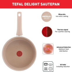 Chảo sâu lòng Tefal Delight G2933202 vân đá Size 24cm